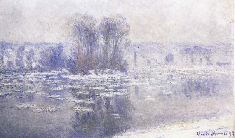 Claude Monet Floes at Bennecourt Germany oil painting art